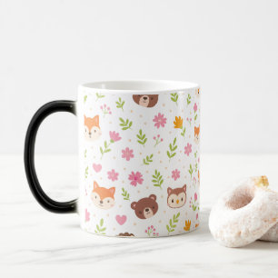 Mug Magic Amis des Bois & Fleurs Motif Sans Couture   Mignon