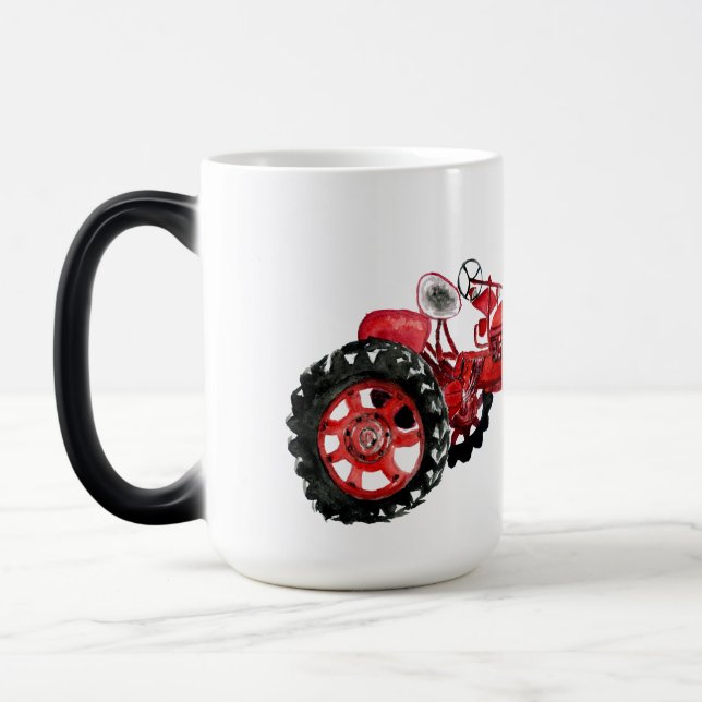 Mug Magic Ancien tracteur rouge (Gauche)