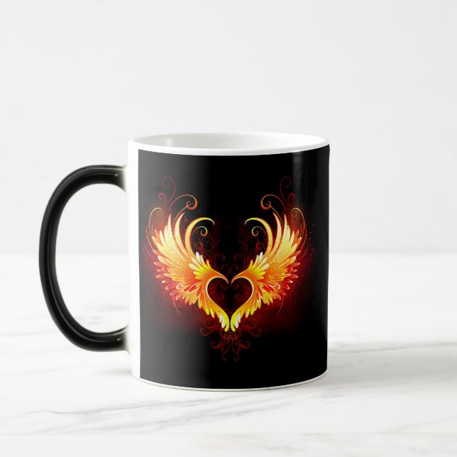 Mug Magic Angel Fire Heart with Wings (Gauche)