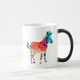 Mug Magic Animaux Zèbre Arc-en-ciel Motif Monogrammé Fête