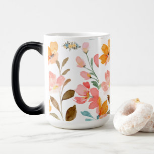 Mug Magic Aquarelle rose monogramme
