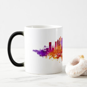 Mug Magic Aquarelle Skyline de New York en blanc