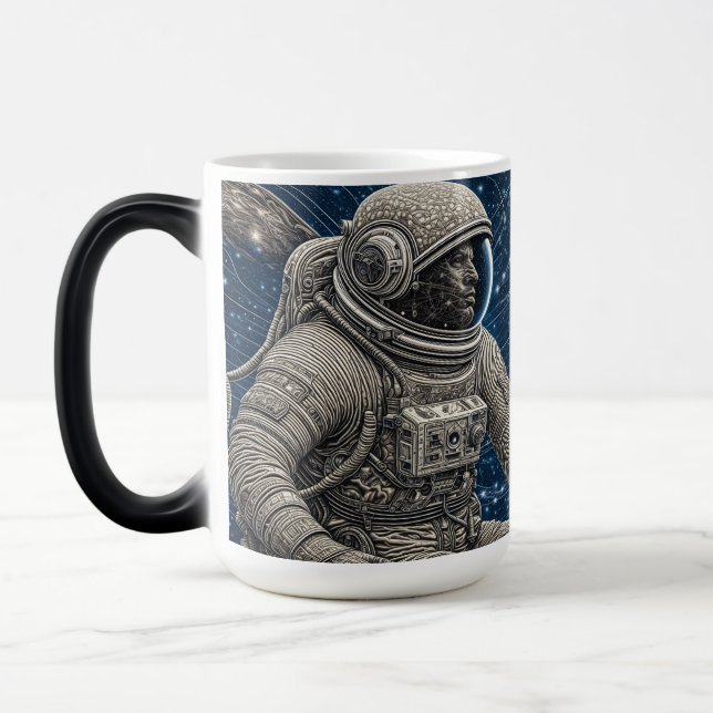Mug Magic Astronaute d'art IA dans l'espace (Gauche)