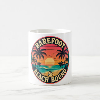 Mug Magic Badge Pieds nus et En route pour la plage