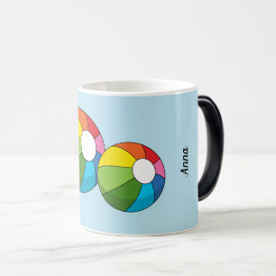Mug Magic Bal De Plage Coloré   Ajouter votre nom