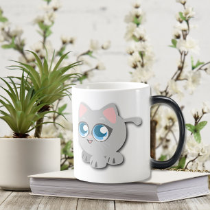 Mug Magic Bébé bleu teint rond Kitten