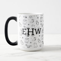 Bed & Breakfast Hiver Bois Animaux avec Monogramme