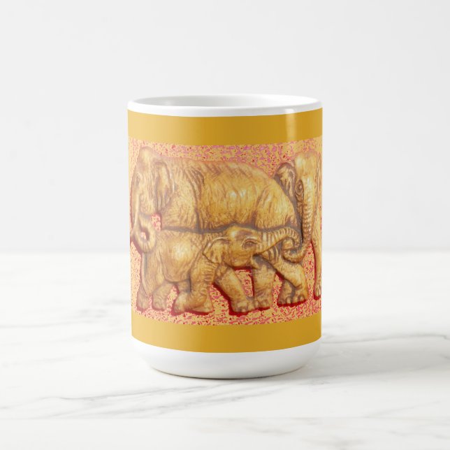 Mug Magic Belle famille des derniers éléphants Cool (Centre)