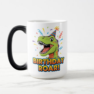 Mug Magic Birthday Roar Cute Dinosaur Birthday Party Design