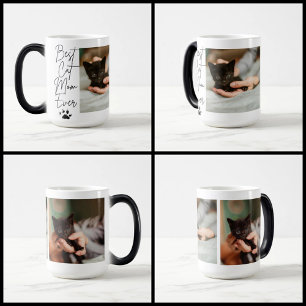 Mug Magic Black cat meilleur chat maman photo collage