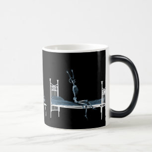 Mug Magic Bleu noir squelettique de rayon X heure du coucher