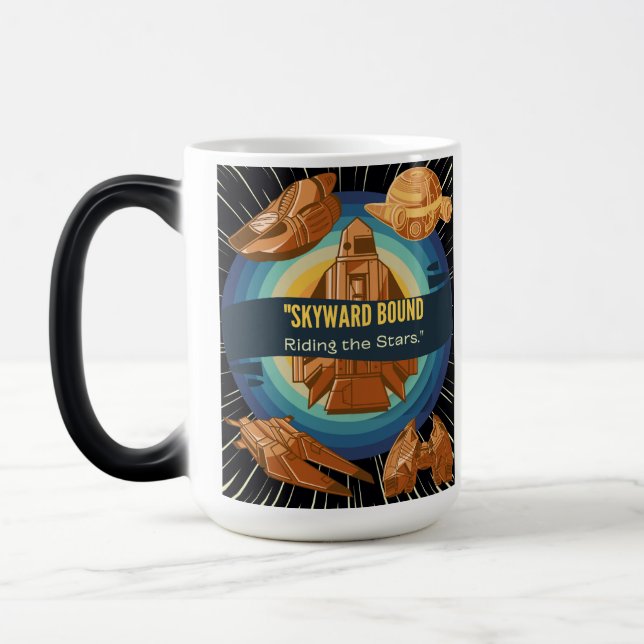 Mug Magic blindage de fusée et espace (Gauche)