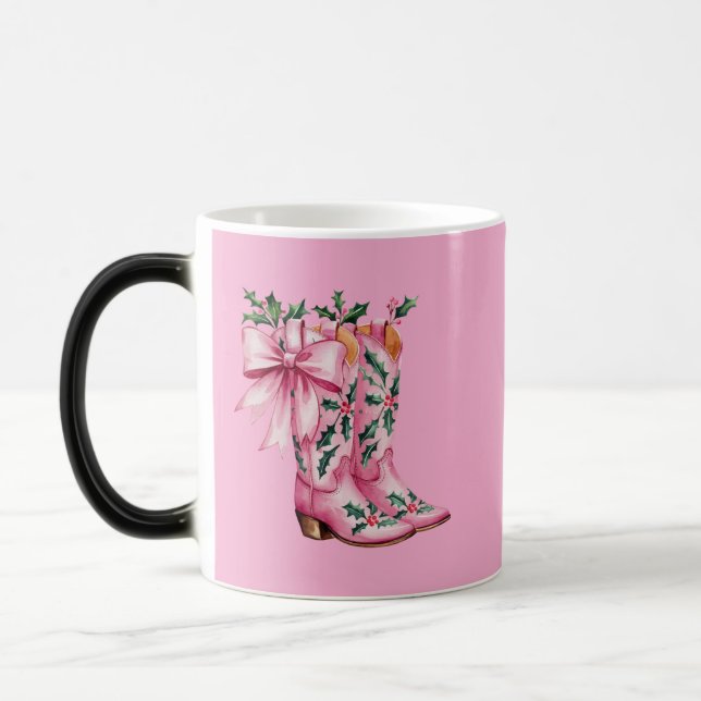 Mug Magic bottes de cowboy roses (Gauche)