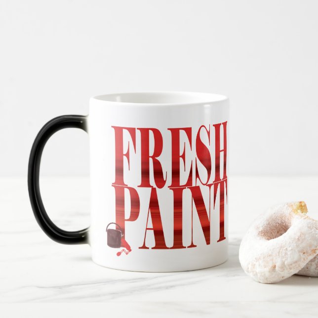 Mug Magic Boue de peinture fraîche (Avec donut)
