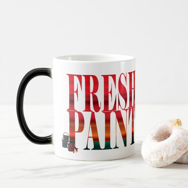 Mug Magic Boue de peinture fraîche (Avec donut)