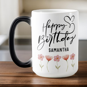 Mug Magic Boug d'anniversaire floral, Boug d'anniversaire pe