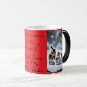 Mug Magic Boule à neige de chat, Noms d'image Texte, Personn
