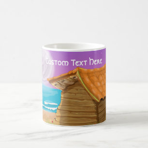 Mug Magic Cabane de plage sur une plage au clair de lune