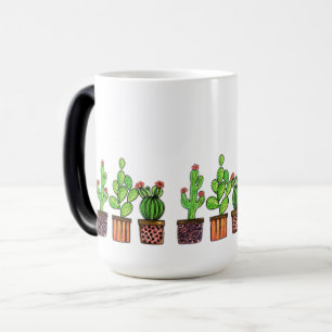 Mug Magic Cactus mignon d'aquarelle dans des pots