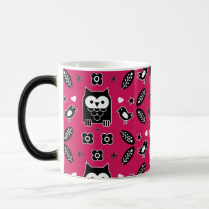 Mug Magic Cadeau d'art populaire de Chouette scandinave