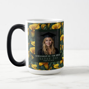 Mug Magic Cadeau de fin d'études de fleurs de lys calla gras