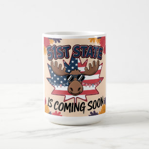 Mug Magic Cadeau d'humour de Moose patriotique du 51e État