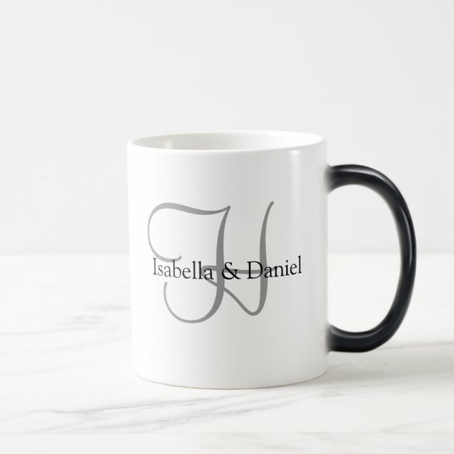 Mug Magic Cadeaux de mariage Monogrammes de musique (Droite)