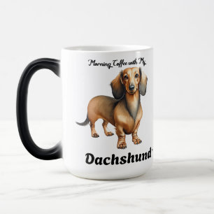 Mug Magic Café Brown mûr mou mou avec My Dachshund