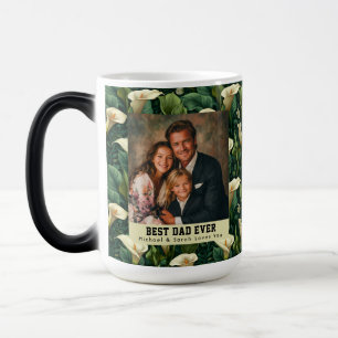 Mug Magic Calla Lilies Fleur Meilleur Papa Chat Café