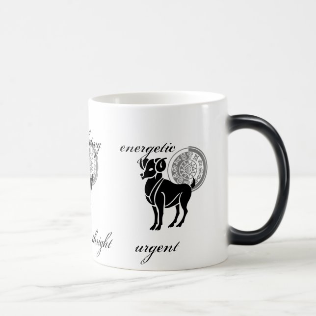 Mug Magic Caractéristiques personnalisables d'Aries de style (Droite)