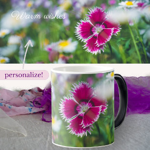 Mug Magic Carnation rose avec marguerites