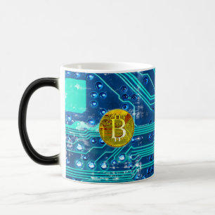 Mug Magic Carte Bitcoin Cryptomonnaie et circuit