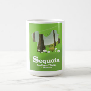 Mug Magic carte d'affiche de voyage du parc national de Sequ