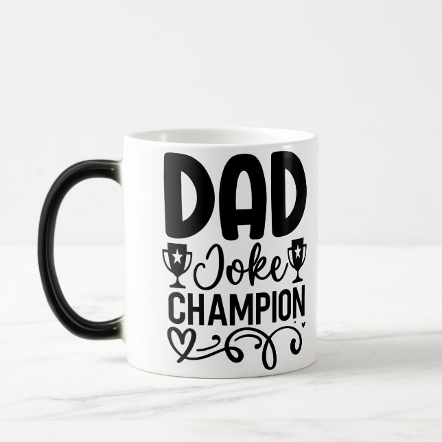 Mug Magic Champion de la farce papa | Drôle cadeau de fête d (Gauche)