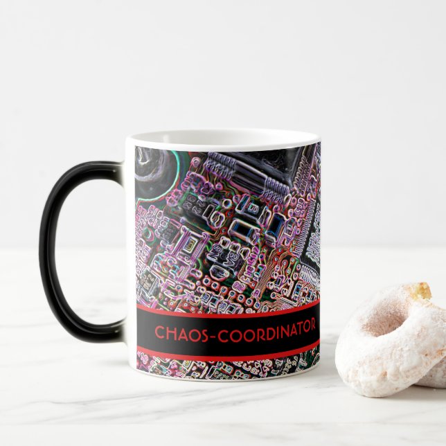 Mug Magic CHAOS-COORDINATOR pour IT et Consulting! (Avec donut)