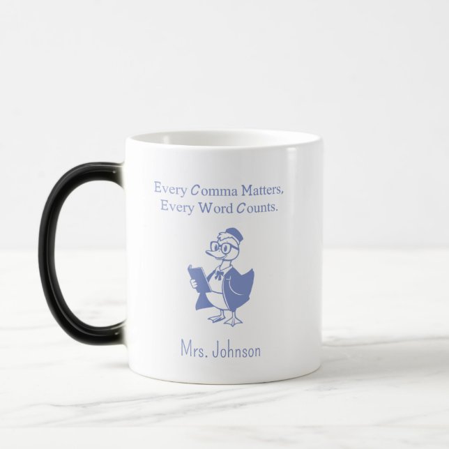 Mug Magic Chaque virgule compte, chaque mot compte Design (Gauche)