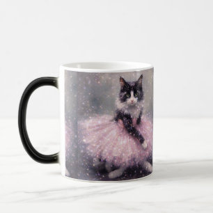 Mug Magic Chat Ballerine Étincelant en Tutu Rose