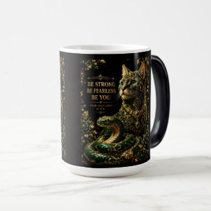 Mug Magic Chat Doré Yeux Verts Élégant Art
