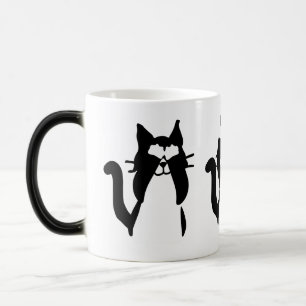 Mug Magic Chats blancs noirs   Trois chatons