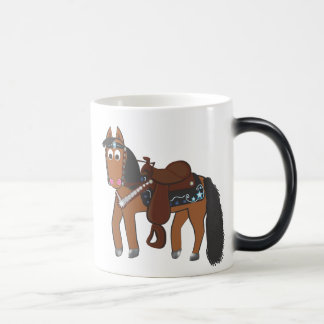 Mug Magic Cheval occidental de bande dessinée mignonne