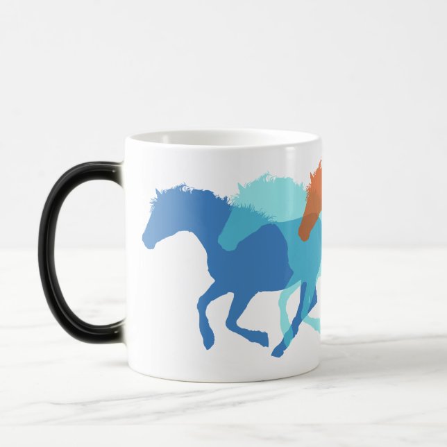 Mug Magic Chevaux colorés qui courent (Gauche)