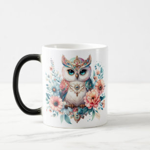 Mug Magic Chouette à bijoux majestueuse aux accents floraux