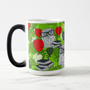 Mug Magic Chouette en roses rouges