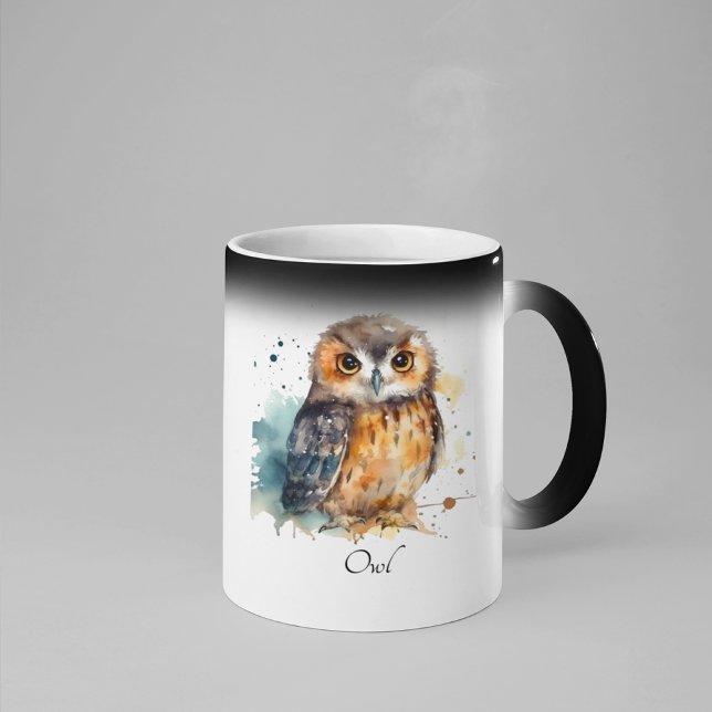 Mug Magic Chouette mignonne en aquarelle (Créateur téléchargé)