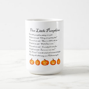 Mug Magic Cinq petits poèmes d'Halloween Citrouille