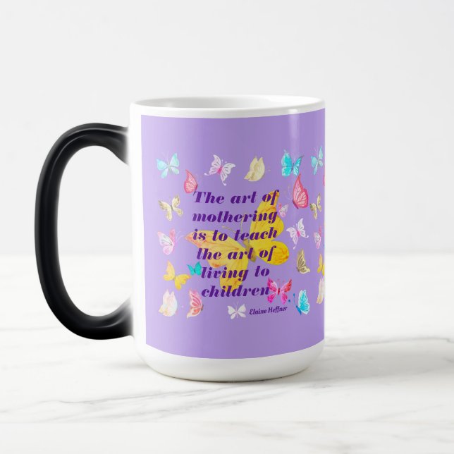 Mug Magic Citation de la fête des mères avec des papillons d (Gauche)