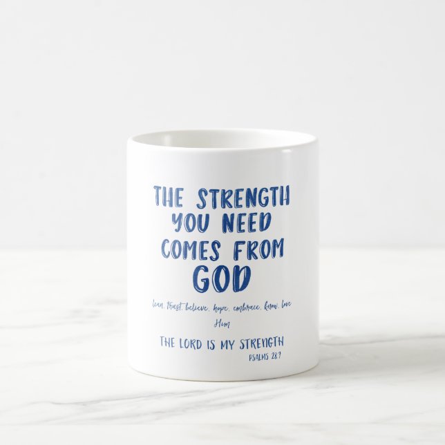 Mug Magic Citation de message inspirante et couplet biblique (Centre)