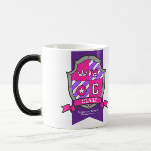 Mug Magic Clare lettre C crête rose nom de l'ours signifiant