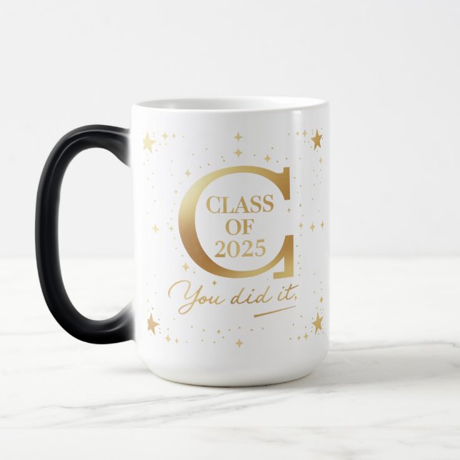 Mug Magic Classe de 2025 - Vous l'avez fait Gold Lettre "C" (Gauche)