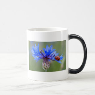 Mug Magic Coccinelle Fleurs Bleues Art Amour Paix Destinée V
